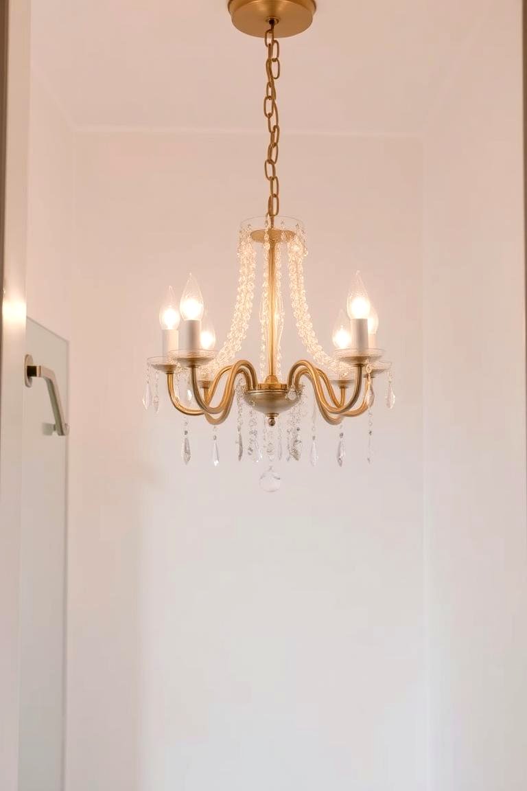 Compact Chandelier Accents - 24 Small Bathroom Lighting Ideas