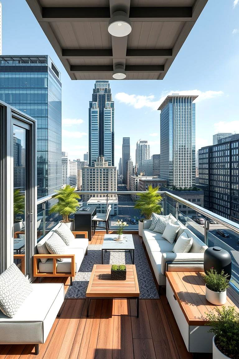 Compact City Deck - 24 Floating Deck Ideas