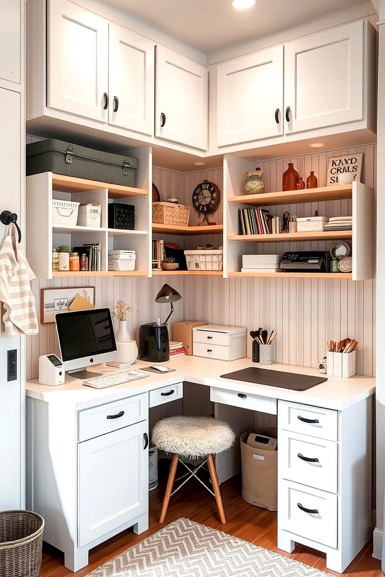 Compact Craft Nook - 24 Craft Room Ideas