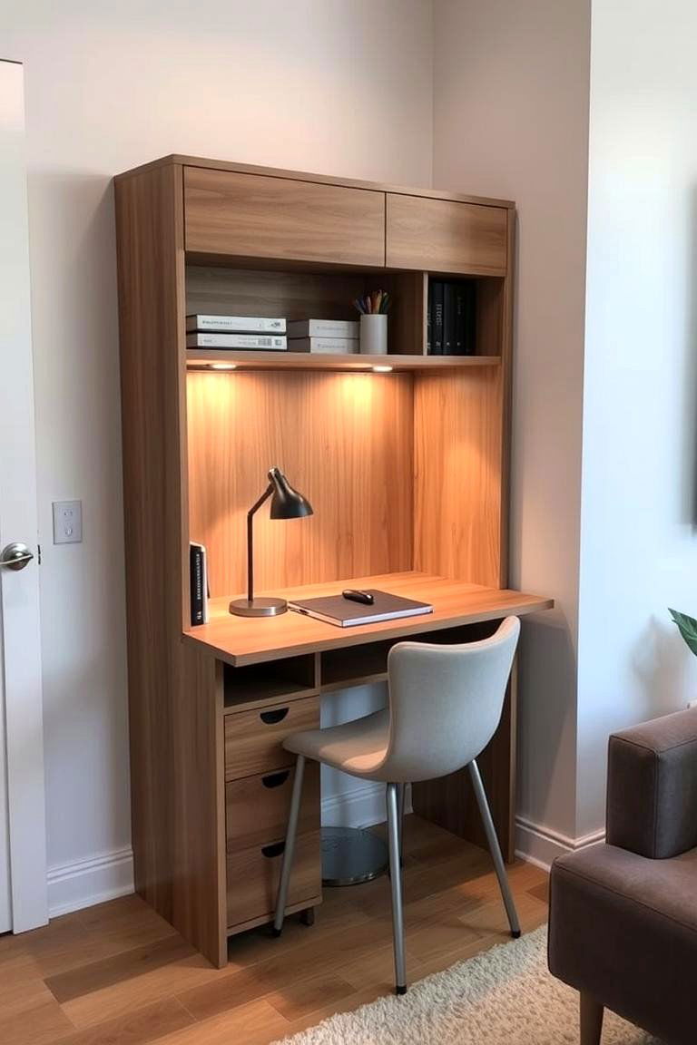 Compact Desk with Hidden Compartments - 24 Desk in Living Room Ideas