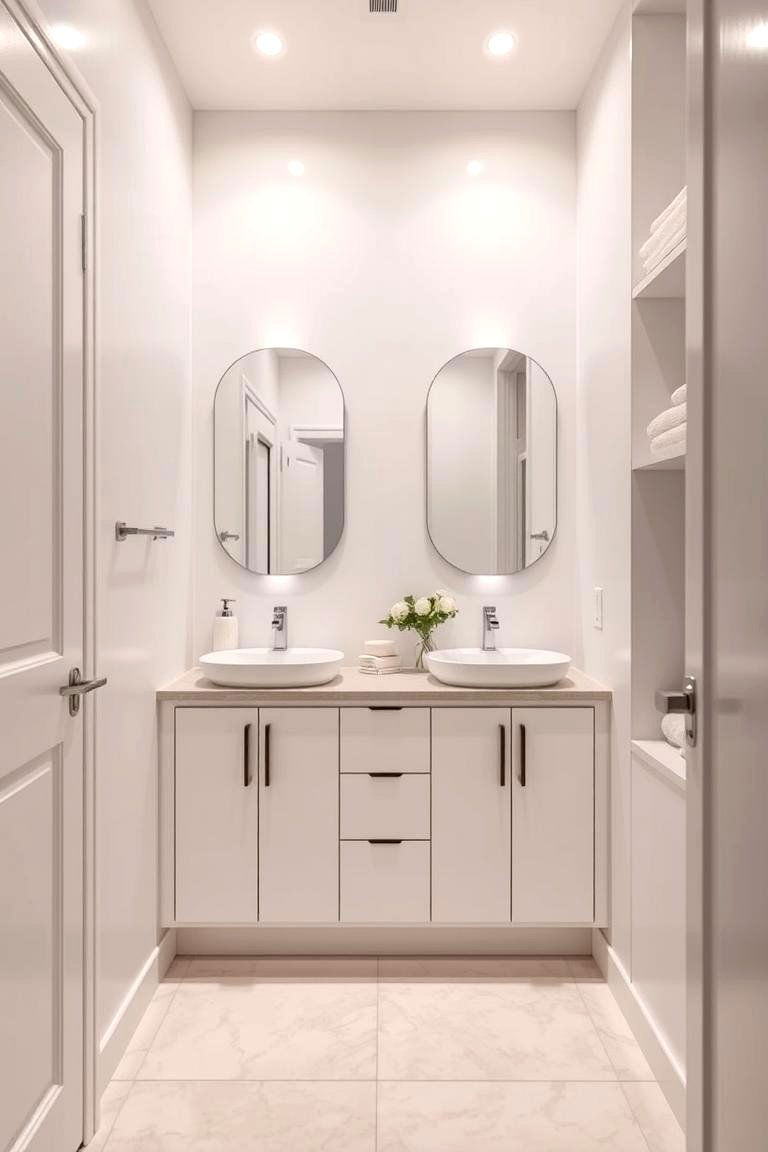 Compact Efficiency for Small Spaces - 24 Double Vanity Bathroom Ideas