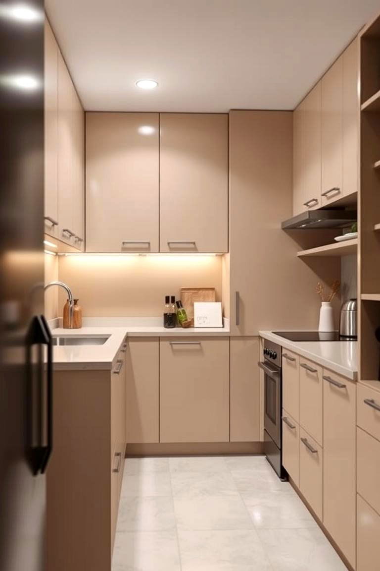 Compact Efficiency - 24 Kitchens With Beige Kitchen Cabinets