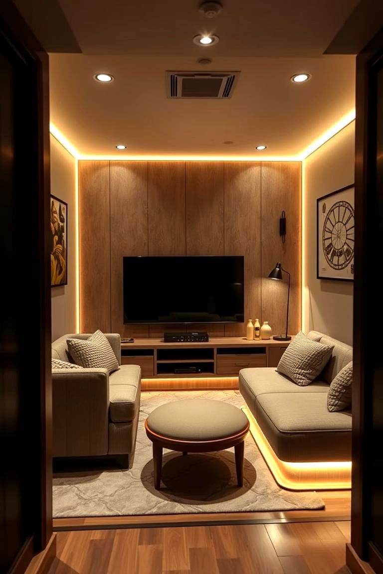Compact Entertainment Den - 24 Snug Room Ideas