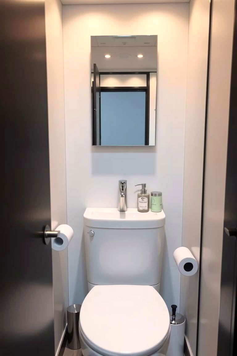Compact Fixtures for Efficiency - 24 Small Powder Room Ideas