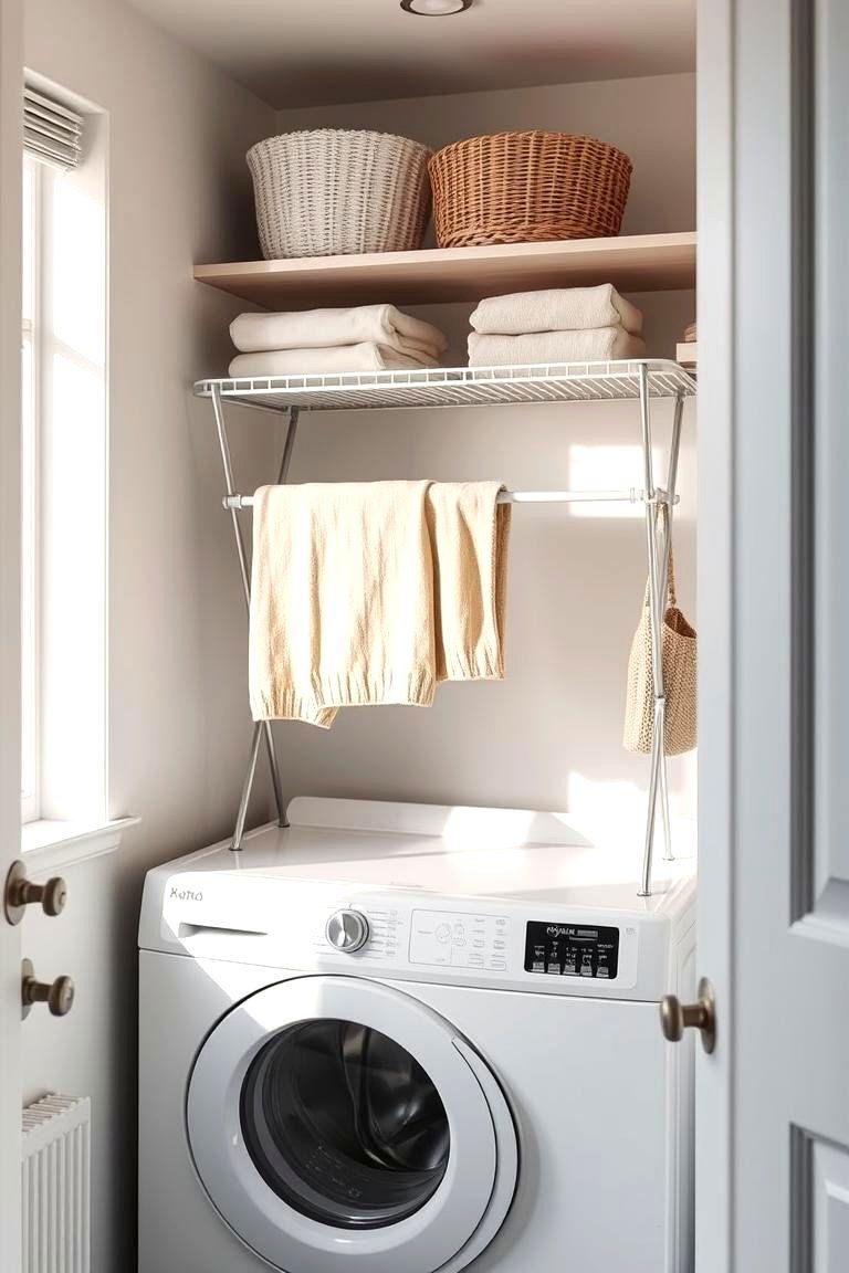 Compact Folding Drying Rack - 24 Small Utility Room Ideas