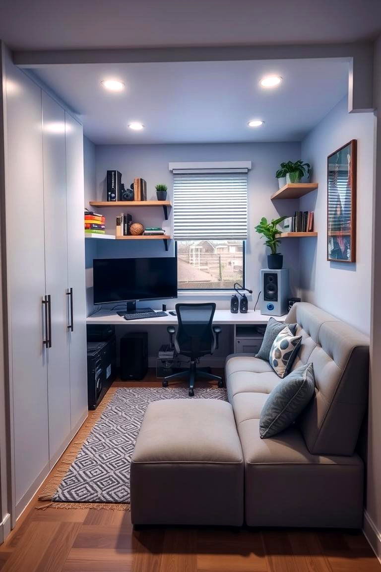 Compact Gaming Nook - 24 Video Game Room Ideas