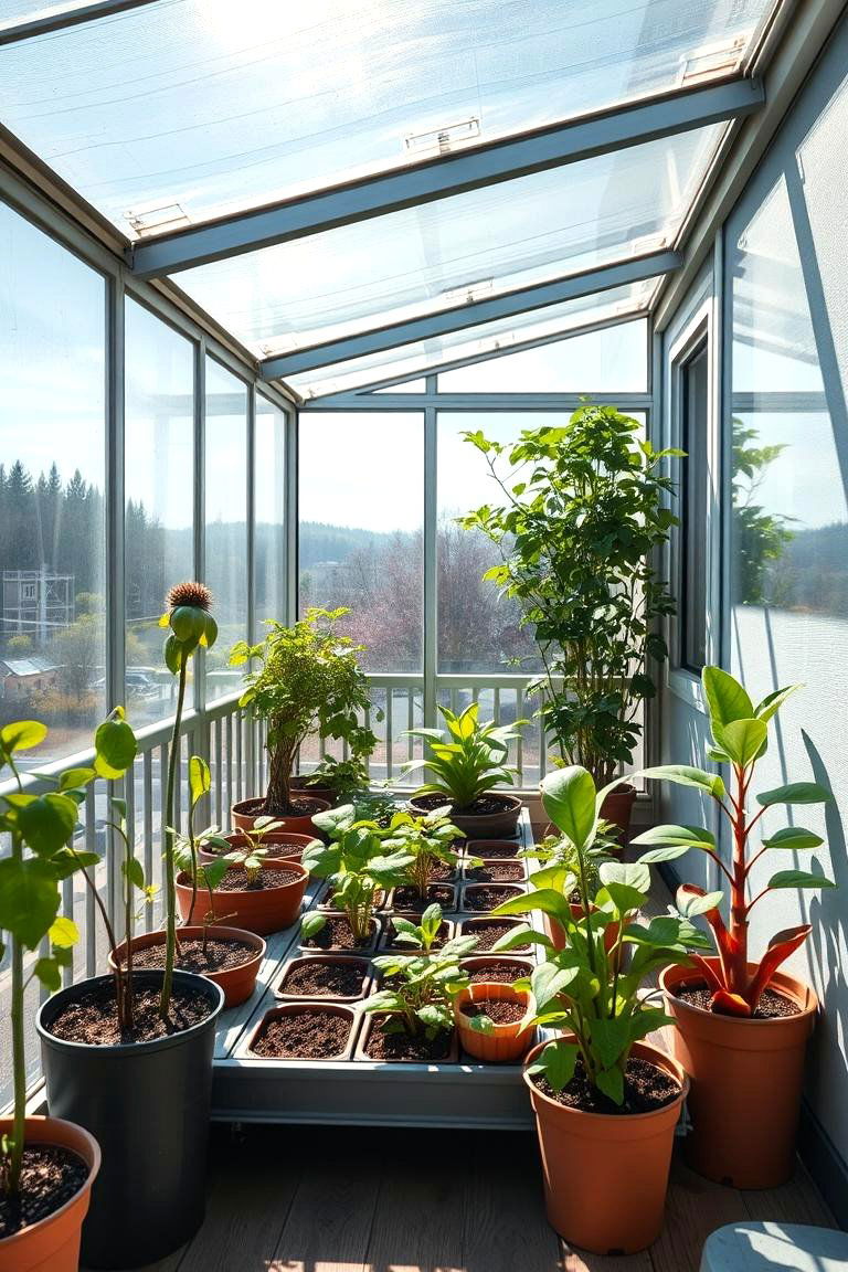 Compact Greenhouse Extension - 24 Green Balcony Ideas