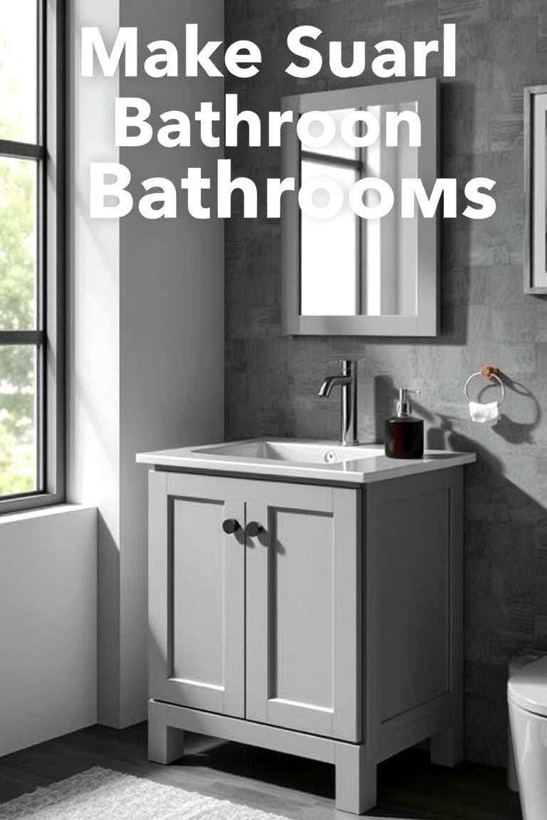 Compact Grey Vanity for Small Bathrooms - 24 Grey Bathroom Vanity Design Ideas