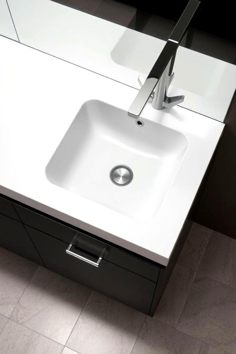Compact Integrated Sink - 24 Small Bathroom Sink Ideas