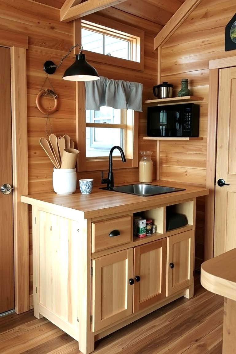 Compact Kitchen Island - 24 Cabin Kitchen Ideas