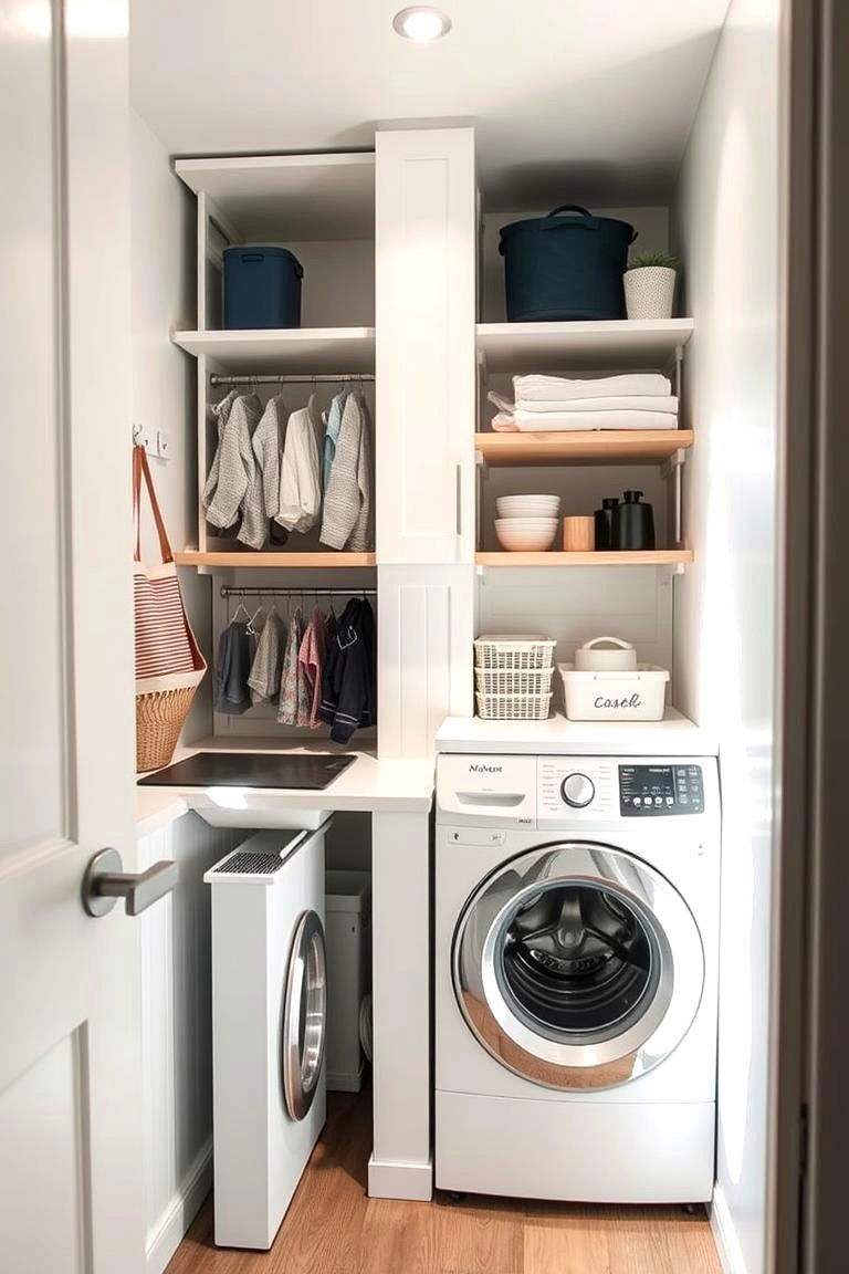 Compact Laundry Nook - 24 Garage Laundry Room Ideas