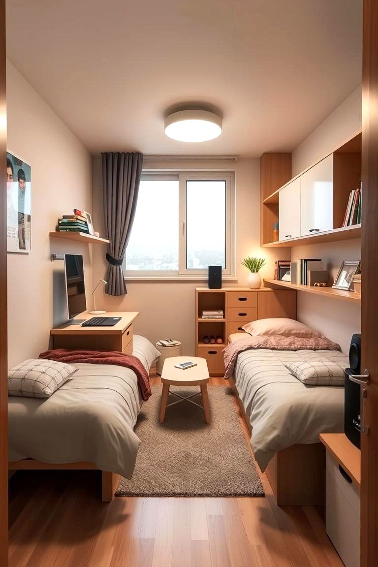 Compact Multi Purpose Space - 24 Student Bedroom Design Ideas