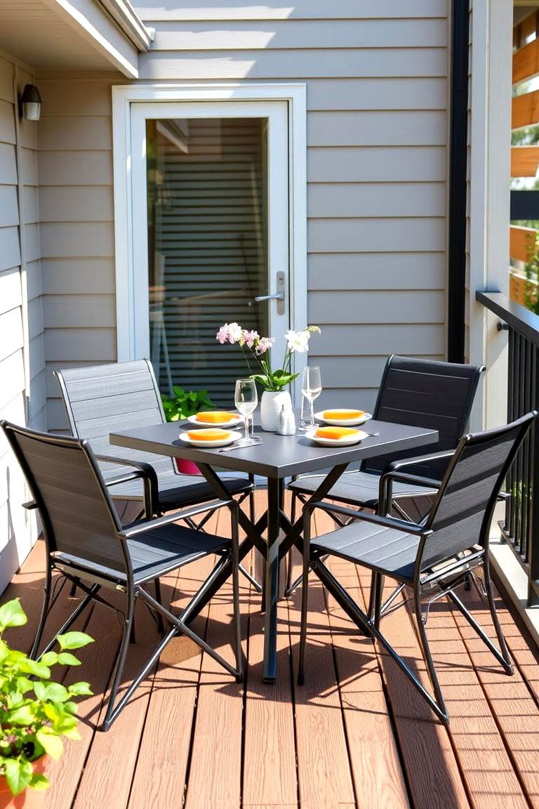 Compact Outdoor Dining Set - 24 Deck Furniture Ideas