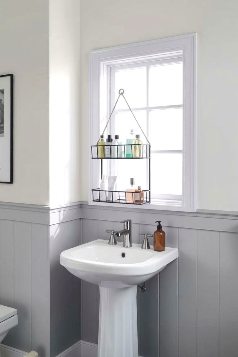 Compact Over the Sink Caddy - 24 Pedestal Sink Storage Ideas