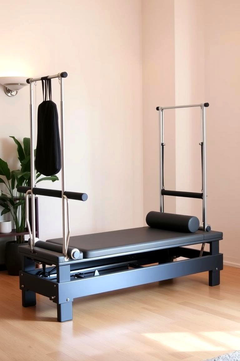 Compact Pilates Reformer - 24 Small Home Gym Ideas