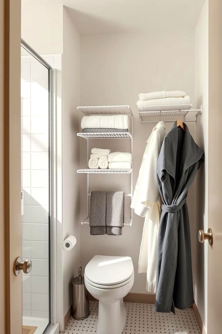 Compact Racks for Personal Items - 24 Dorm Bathroom Ideas