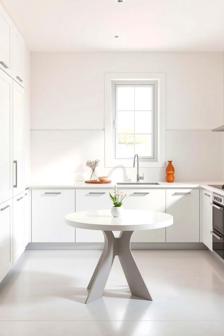 Compact Round Table Design - 24 Small Kitchen Table Ideas