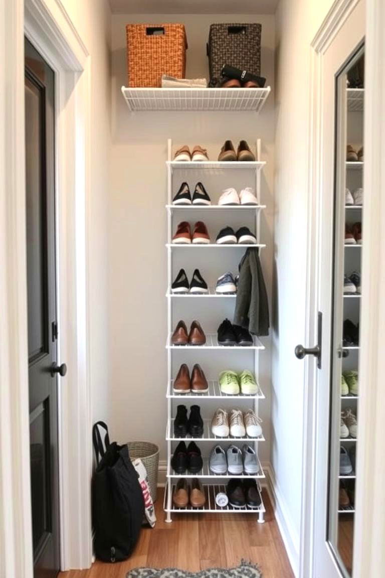 Compact Shoe Racks - 24 Small Mudroom Ideas
