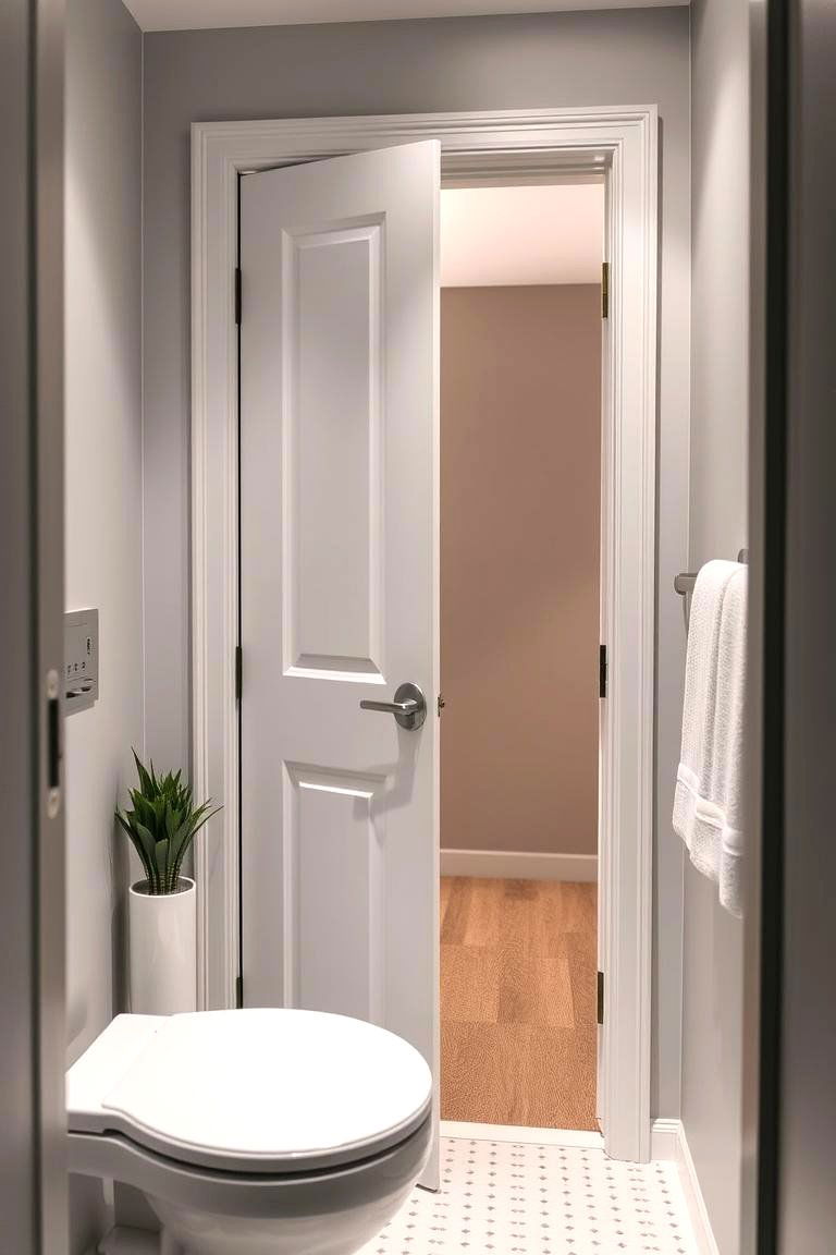 Compact Space Saving Pocket Door - 24 Bathroom Pocket Door Ideas