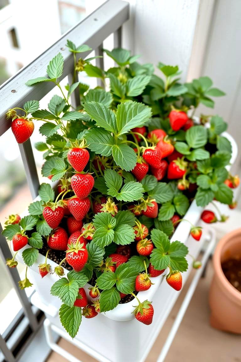 Compact Strawberry Planter for Small Spaces - 24 Strawberry Planter Ideas