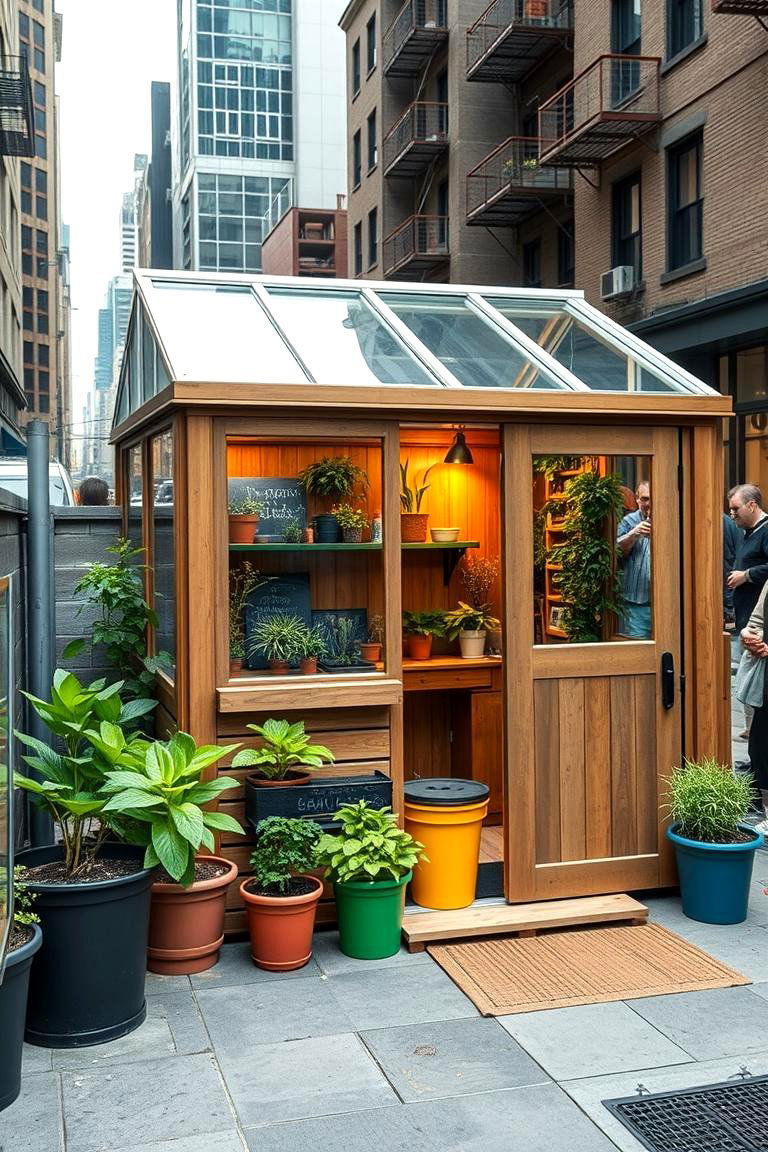 Compact Urban Garden Shed and Greenhouse Combo - 24 Greenhouse and Shed Combo Ideas
