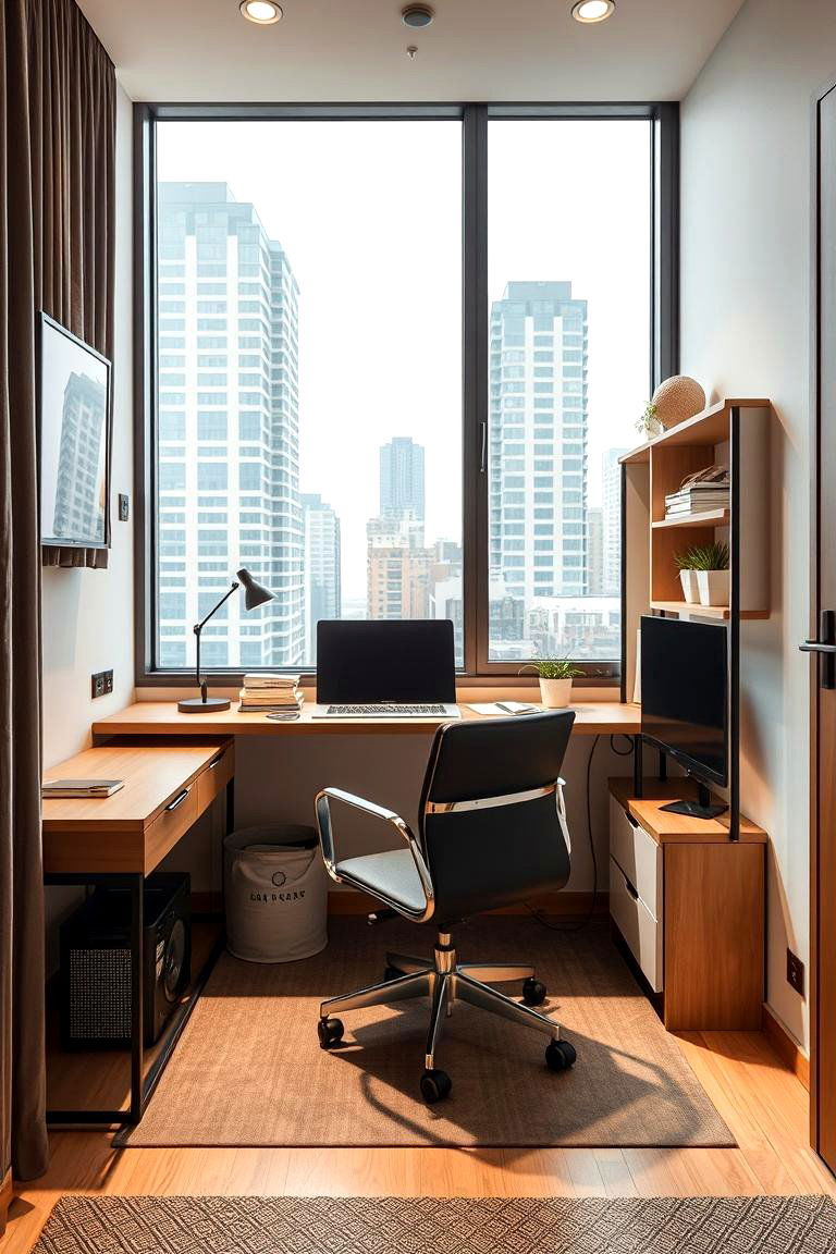 Compact Urban Office Setup - 24 Home Office for Couples Ideas and Designs