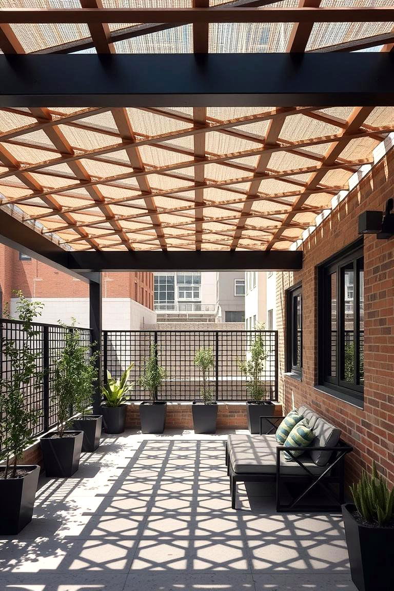 Compact Urban Pergola - 24 Small Patio Pergola Ideas