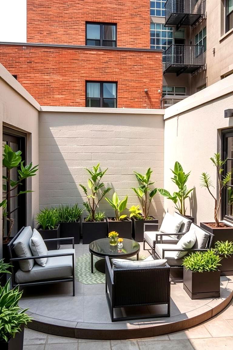 Compact Urban Retreat - 24 Semi Circle Patio Ideas and Inspiration