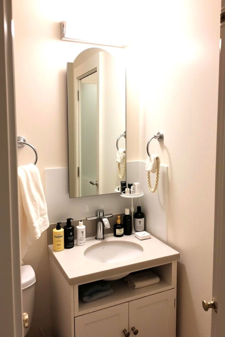 Compact Vanity Setup - 24 Dorm Bathroom Ideas