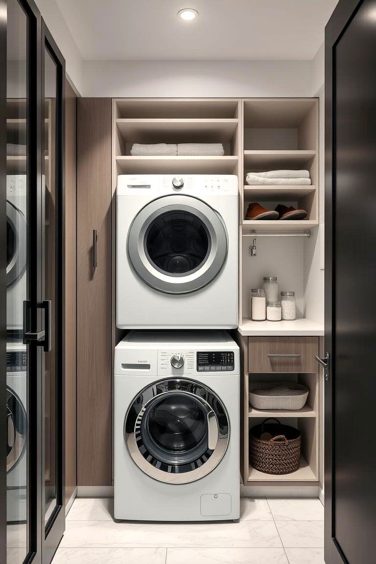 Compact Washer Dryer Combo Integration - 24 Laundry Closet Ideas