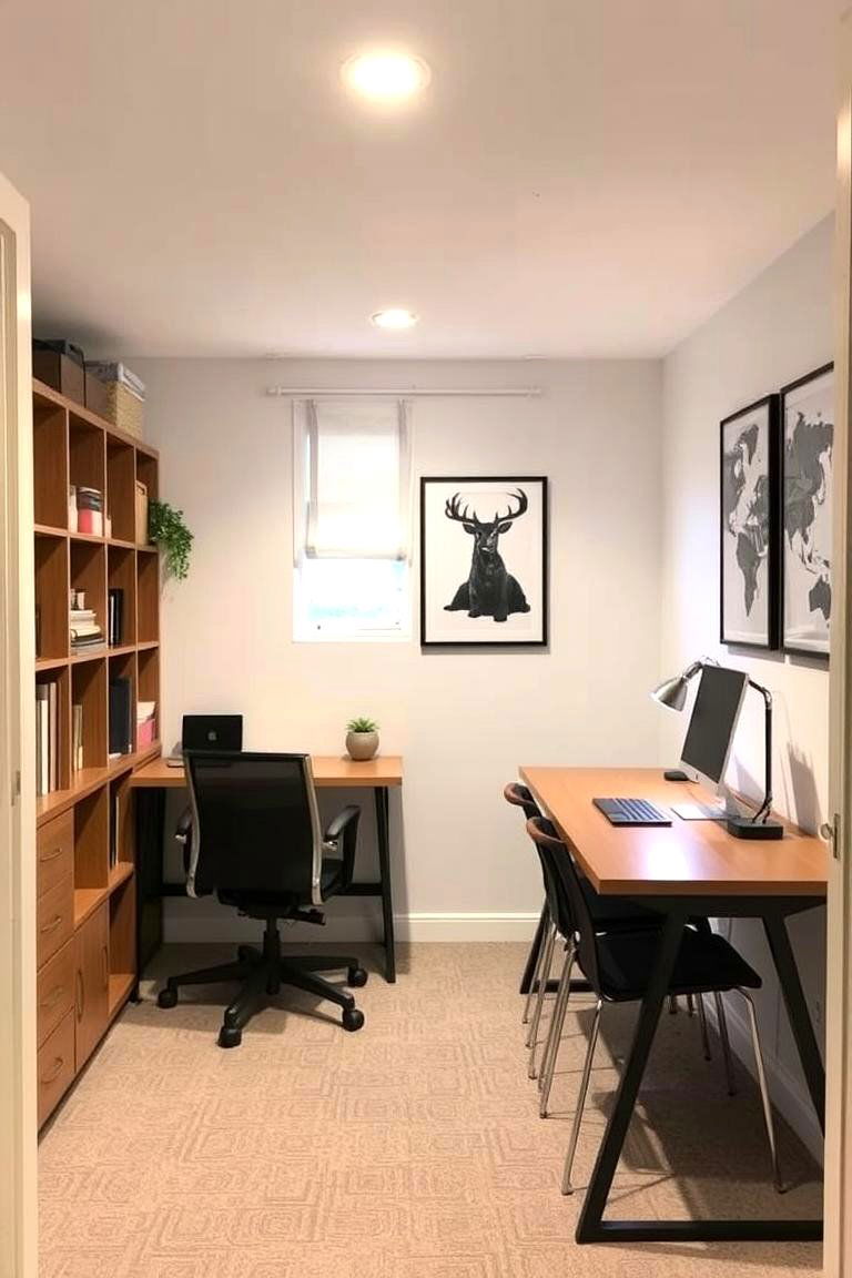 Compact and Efficient Design - 24 basement office ideas