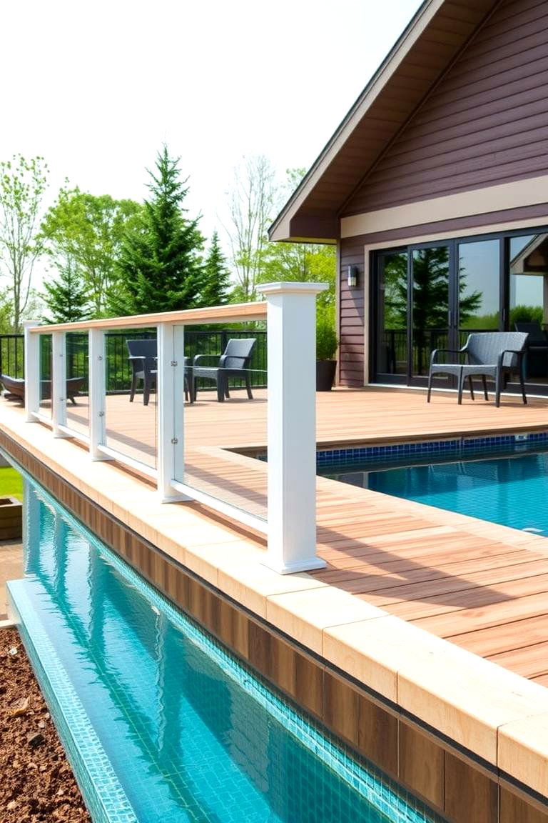 Composite Material Railing - 24 Pool Deck Railing Ideas