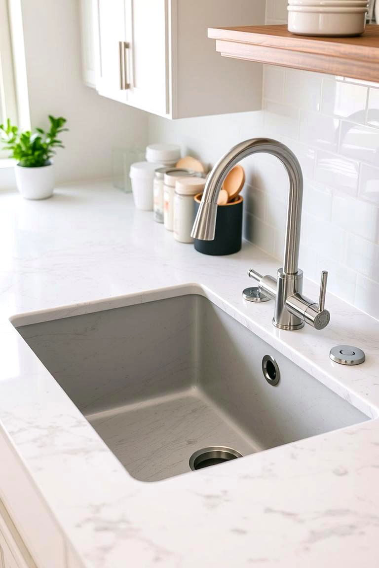 Composite Quartz Sink - 24 Kitchen Sink Ideas
