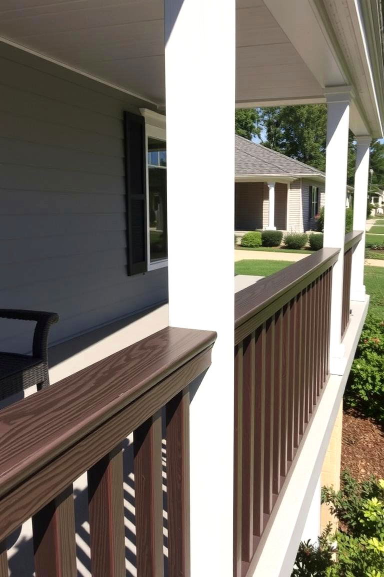 Composite Railing for Low Maintenance - 24 Front Porch Railing Ideas