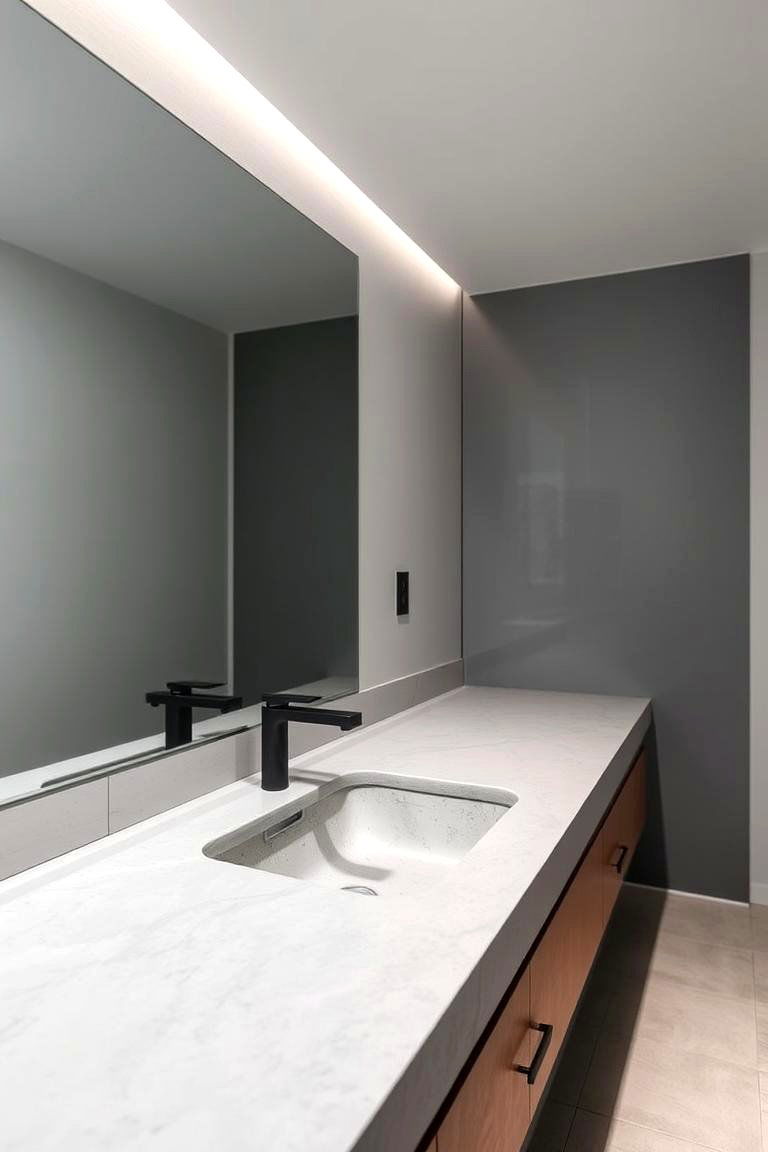 Concrete Accents - 24 Western Bathroom Ideas