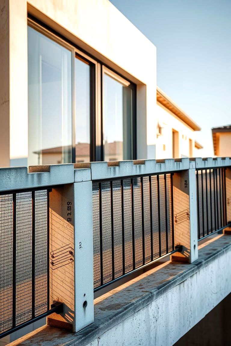Concrete Balcony Railings - 24 Balcony Railing Design Ideas