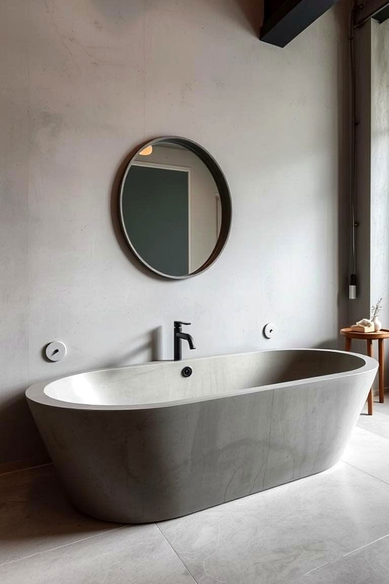 Concrete Bathtub - 24 Bathtub Ideas