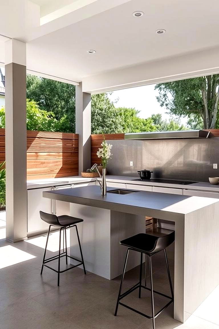 Concrete Countertops - 24 Outdoor Kitchen Countertop Ideas