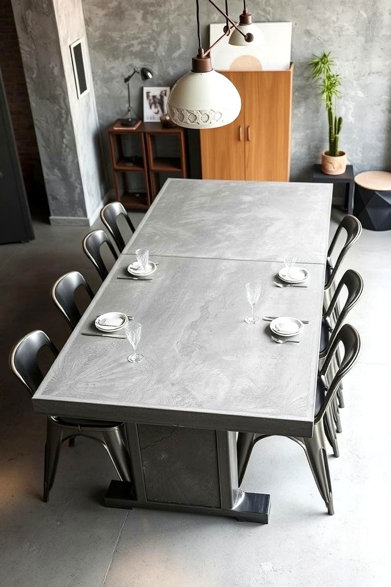 Concrete Dining Table - 24 Table Design Ideas