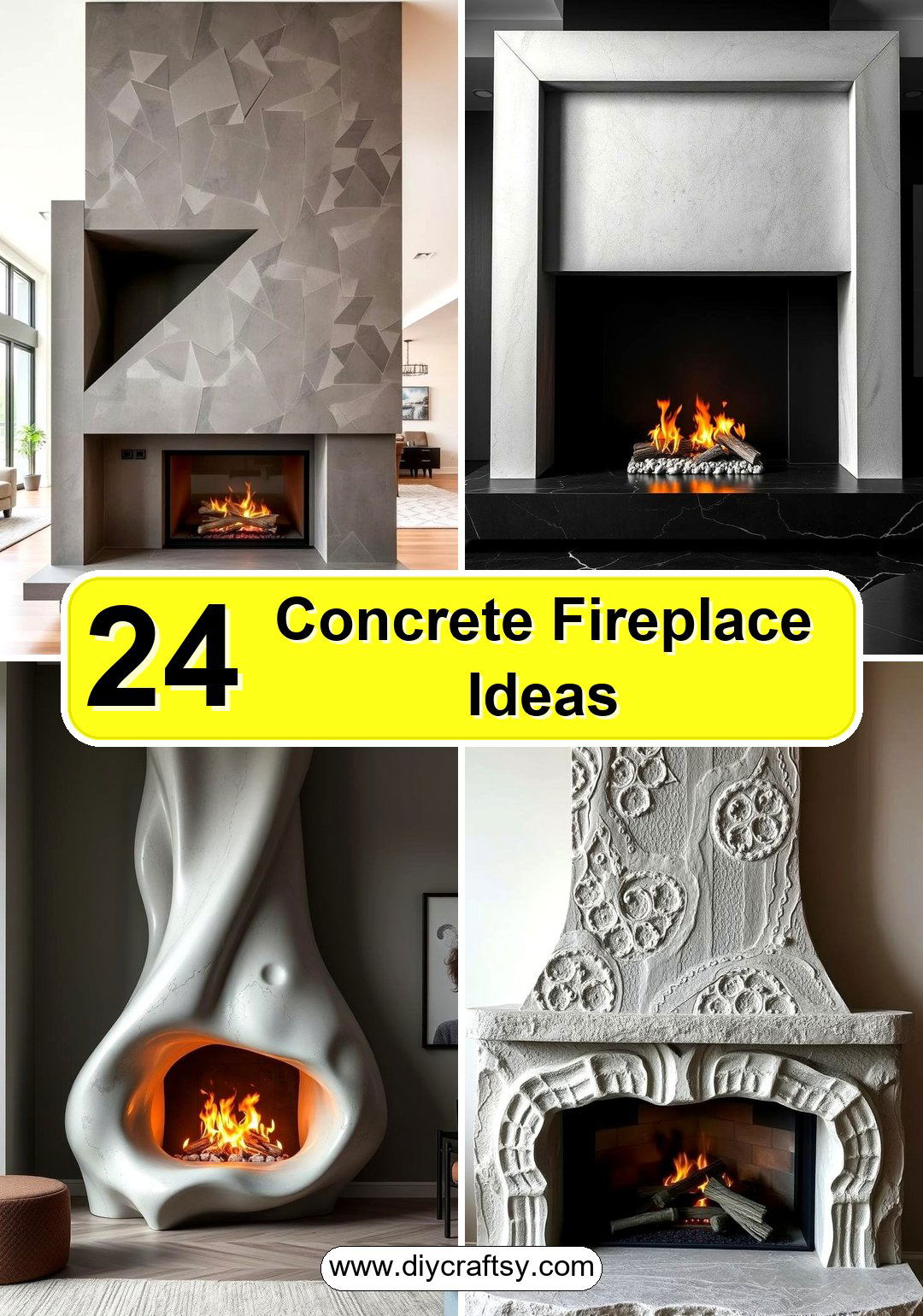 Concrete Fireplace Ideas