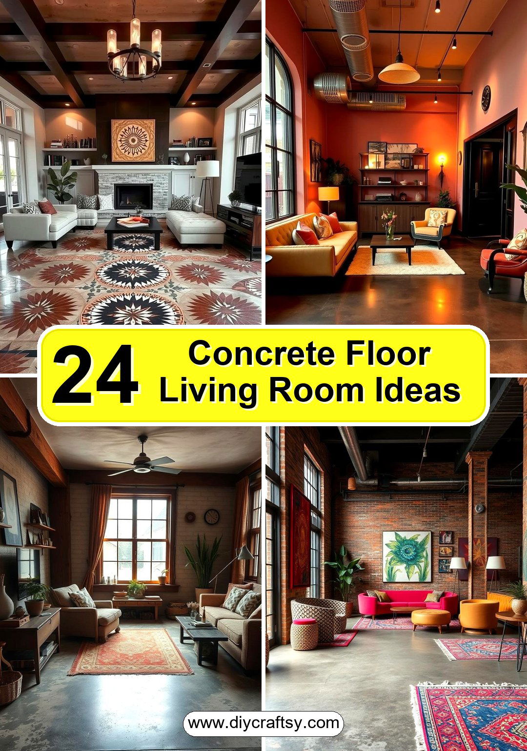 Concrete Floor Living Room Ideas