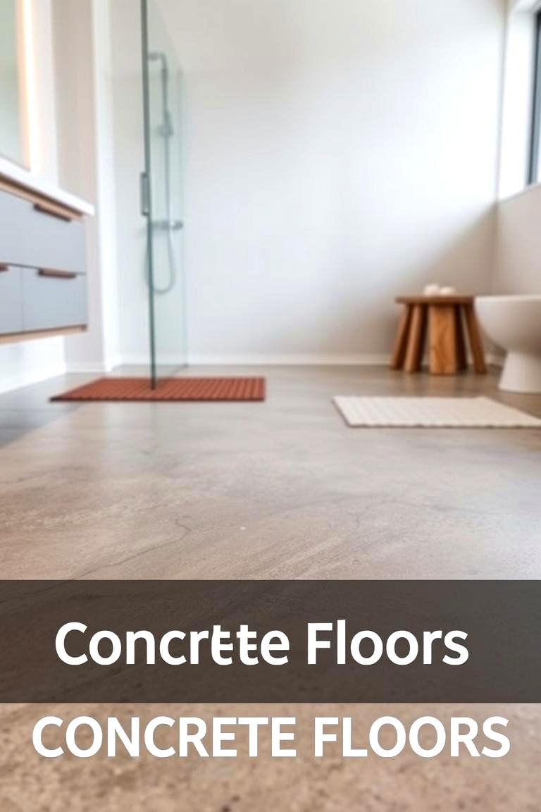 Concrete Heated Floors - 24 Concrete Bathroom Ideas