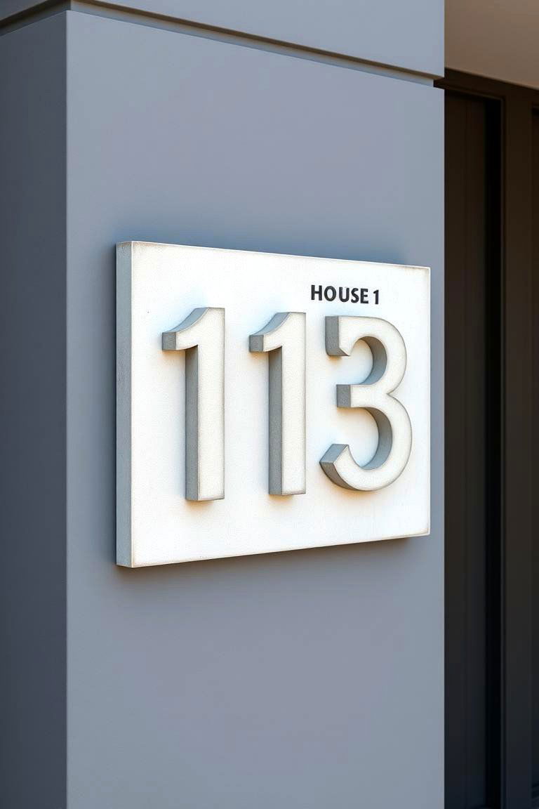 Concrete Numbers - 24 House Number Ideas