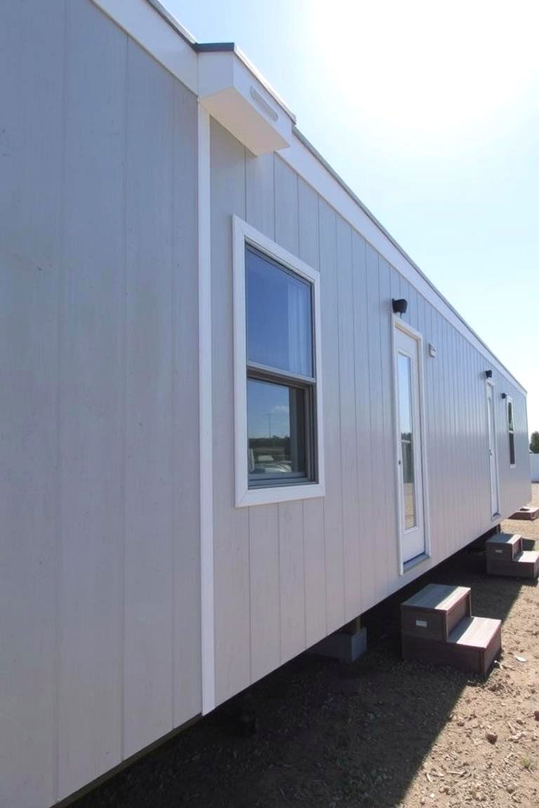 Concrete Panel Siding for a Contemporary Industrial Look - 24 Mobile Home Siding Design Ideas