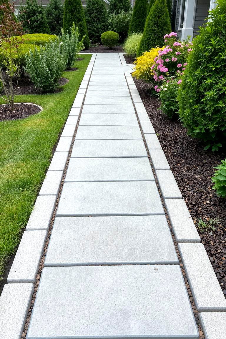 Concrete Paver Edging - 24 Modern Garden Edging Ideas