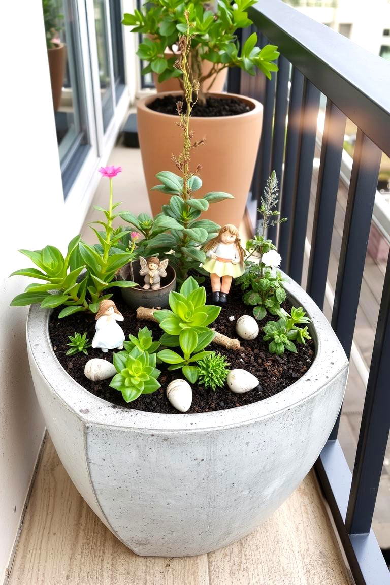 Concrete Planter Fairy Garden - 24 Fairycore Bedroom Ideas