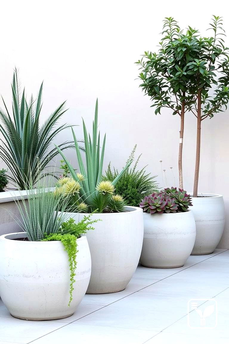 Concrete Planters for Clean Lines and Functionality - 24 Hardscape Ideas