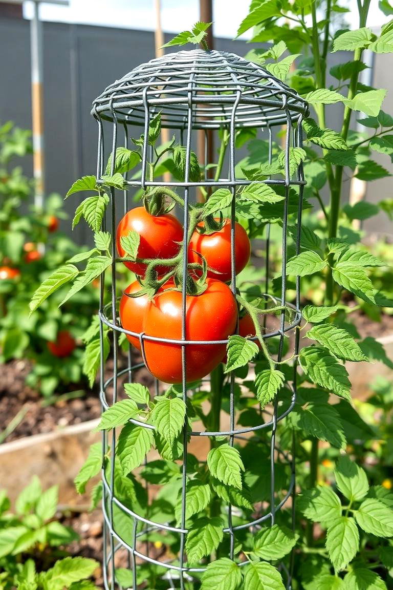 Concrete Reinforcement Mesh Trellis - 24 Tomato Trellis Ideas