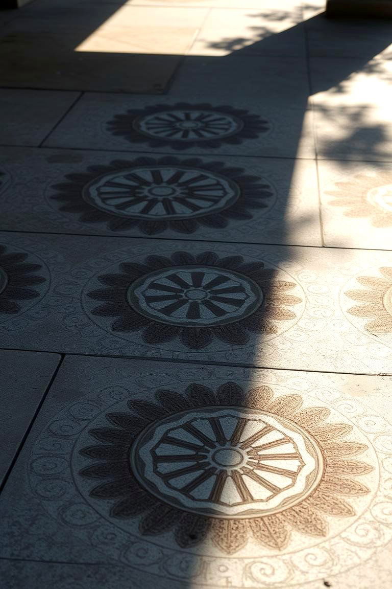 Concrete Stenciling Designs - 24 Concrete Patio Ideas on a Budget