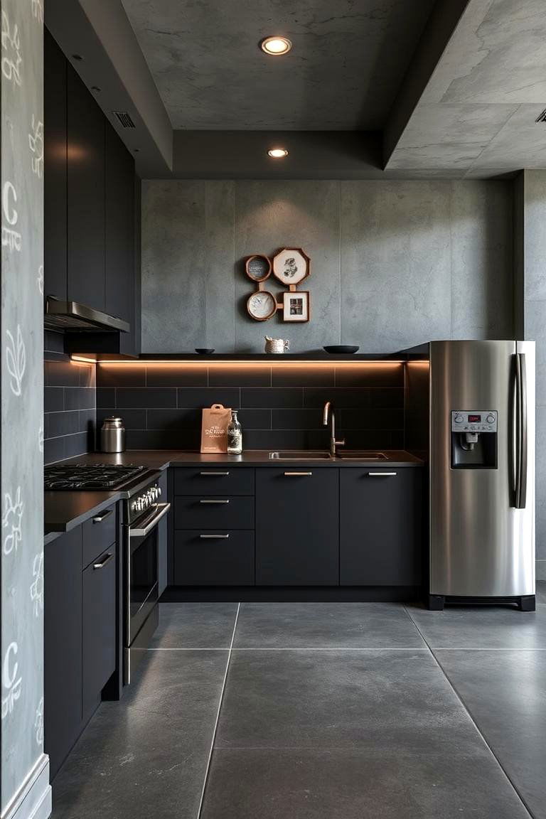 Concrete Tiles for an Urban Industrial Look - 24 Kitchen Backsplash Ideas